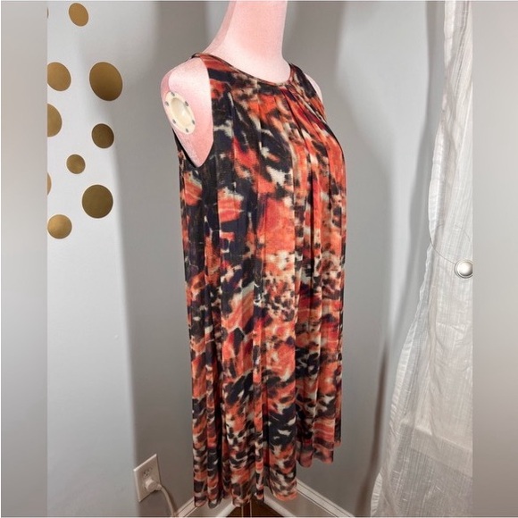 EUC London Times Watercolor Print Shift Dress - Picture 8 of 13